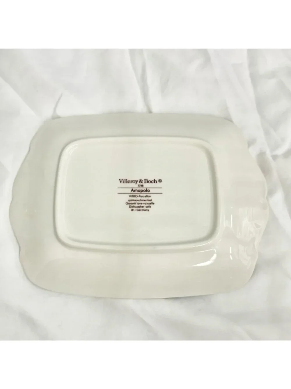 Villeroy & Boch Amapola Rectangular Serving Platter 8x6 Floral Vitro Porzellan